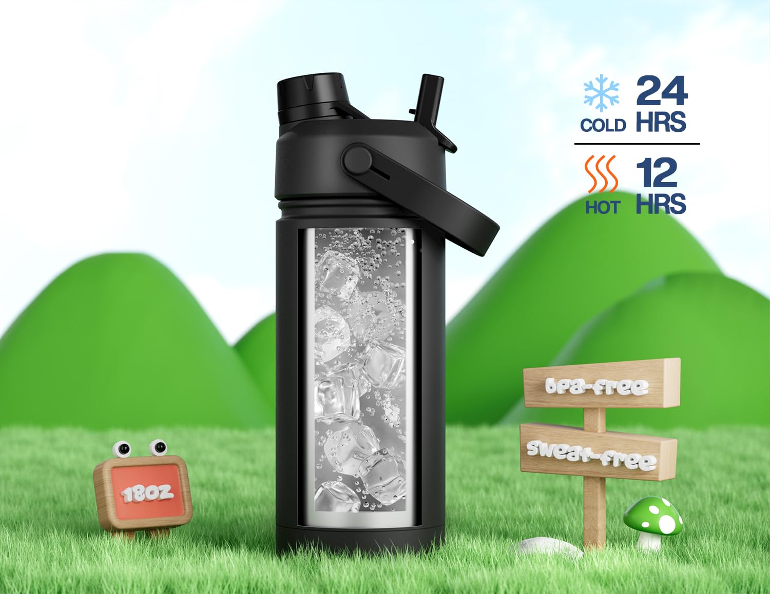 POWCAN wide mouth allows easy cleaning and quick refills.