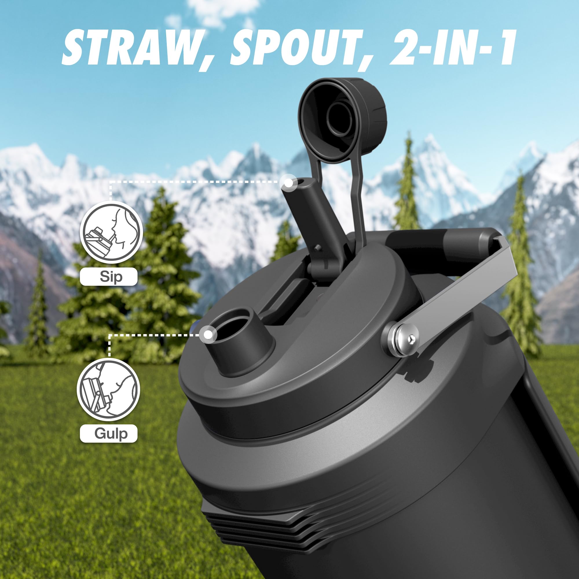POWCAN wide-mouth opening for easy ice filling and quick cleaning