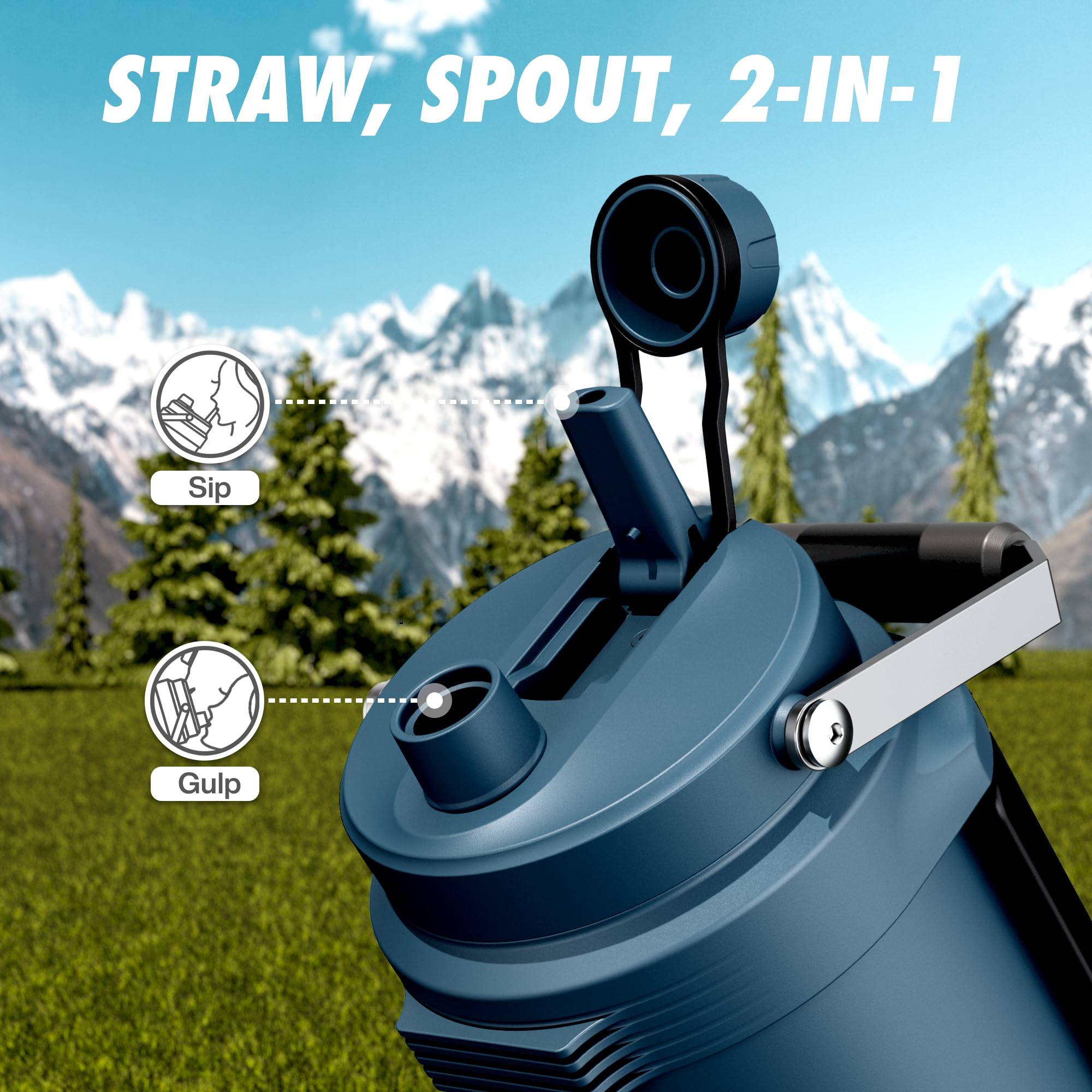 Powcan wide mouth makes filling ice and cleaning easy.
