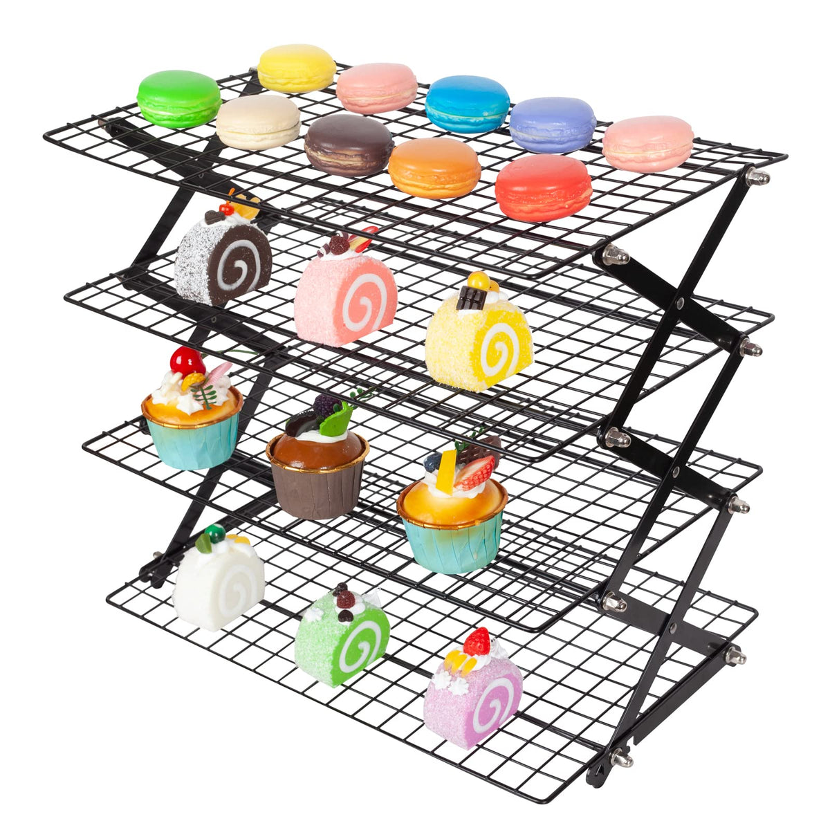 PowerKing collapsible 4-tier rack enables space-saving cookie cooling