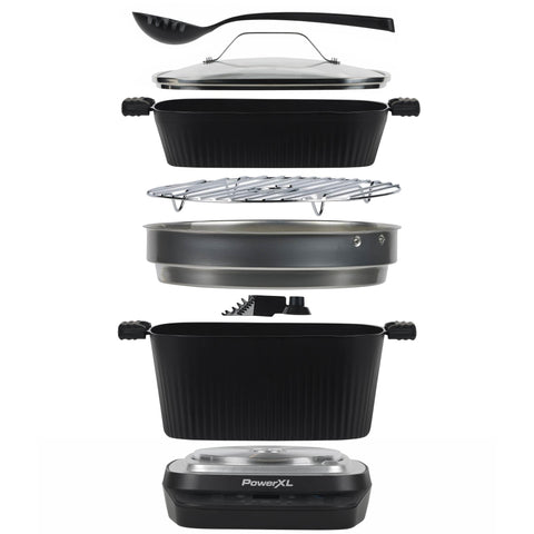 PowerXL StirMax Deluxe dishwasher-safe components simplify cleanup.