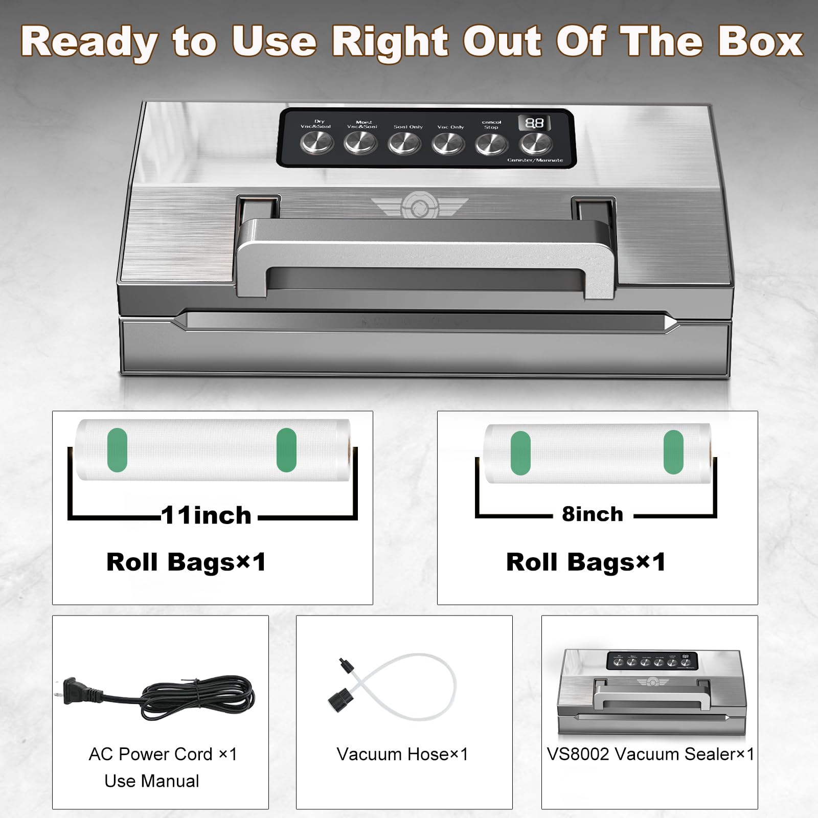 Powot durable stainless steel controls and components ensure long-term reliability.