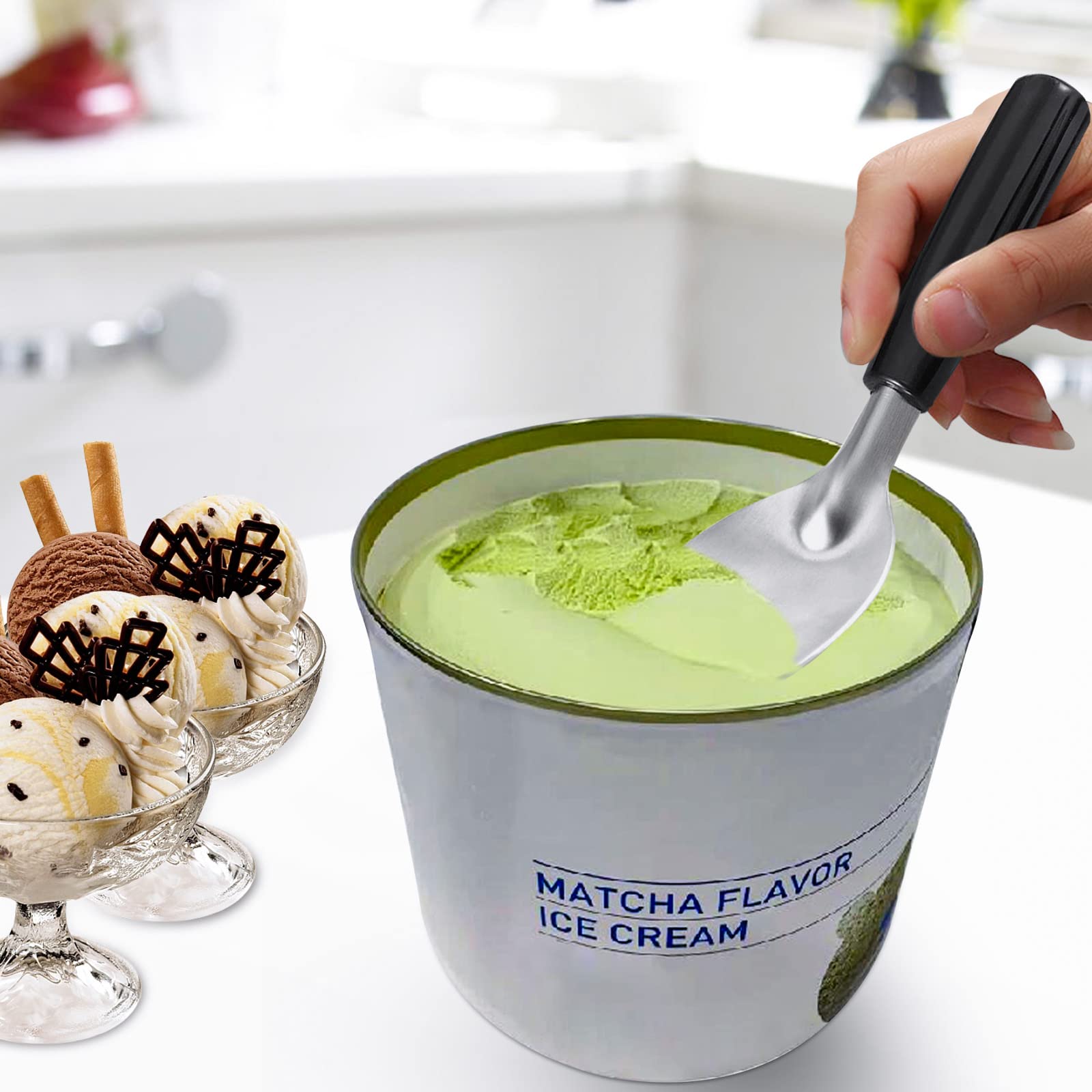 POWSHELF dishwasher-safe ice cream spade for quick cleanup