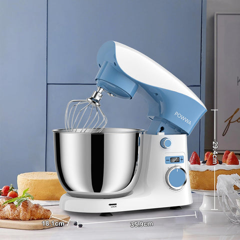 POWWA tilt-head design for easy access when adding ingredients.