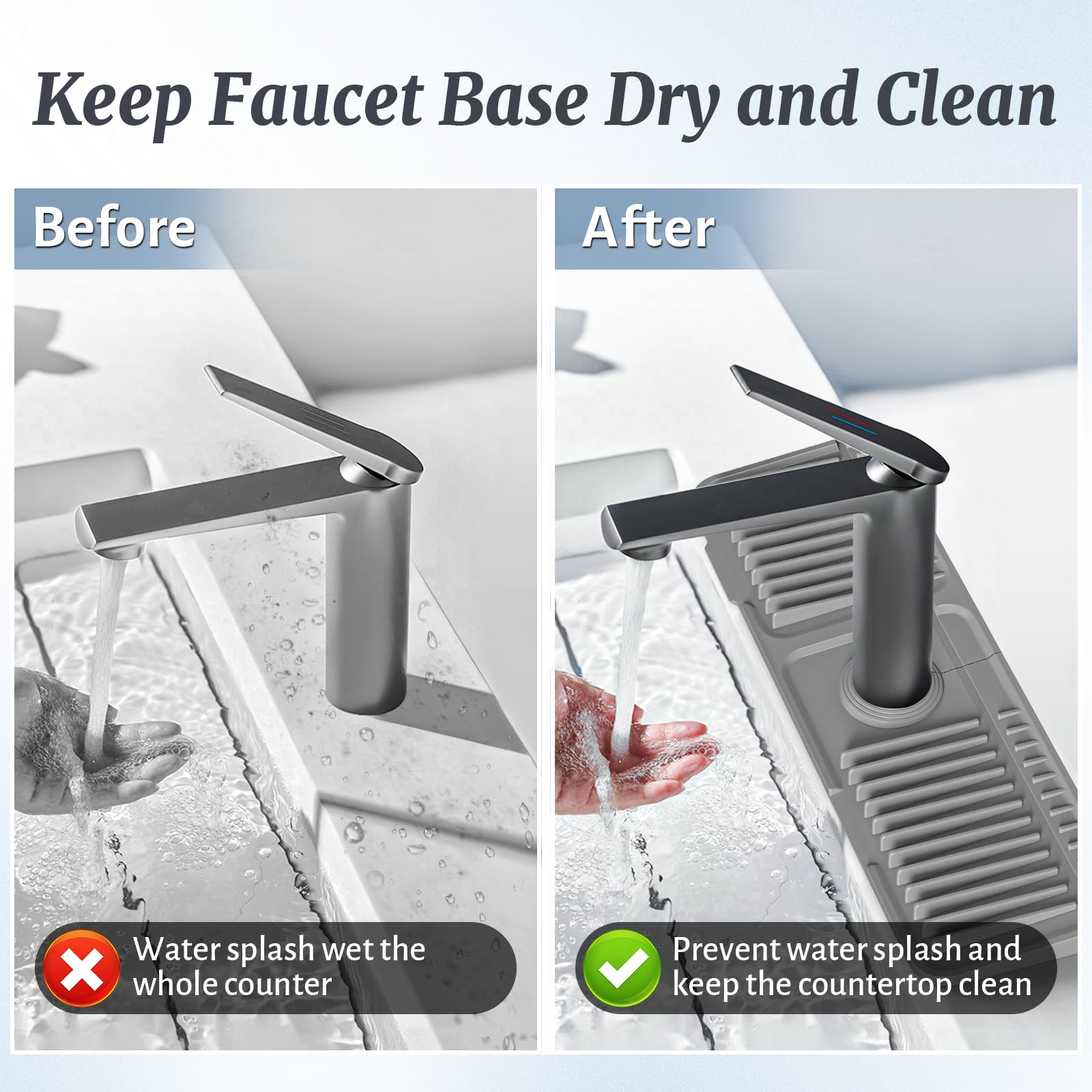 PoYang cuttable hole design adapts to different faucet sizes.