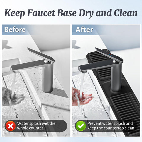 PoYang foldable design fits various sink setups around the faucet.