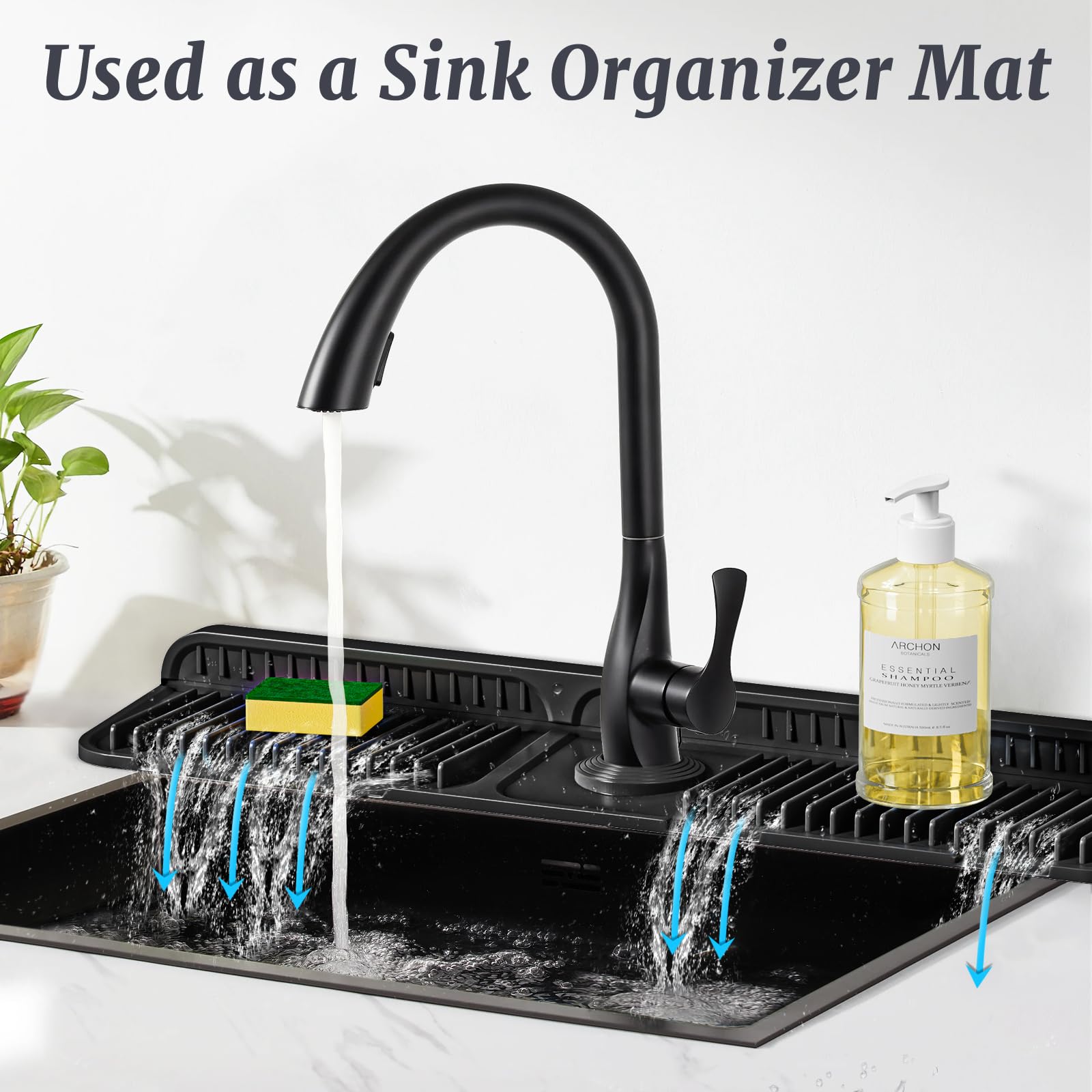PoYang non-slip splash guard prevents movement during use.