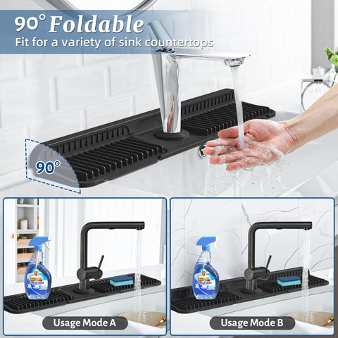 PoYang silicone splash guard with 7-degree slope improves drainage.