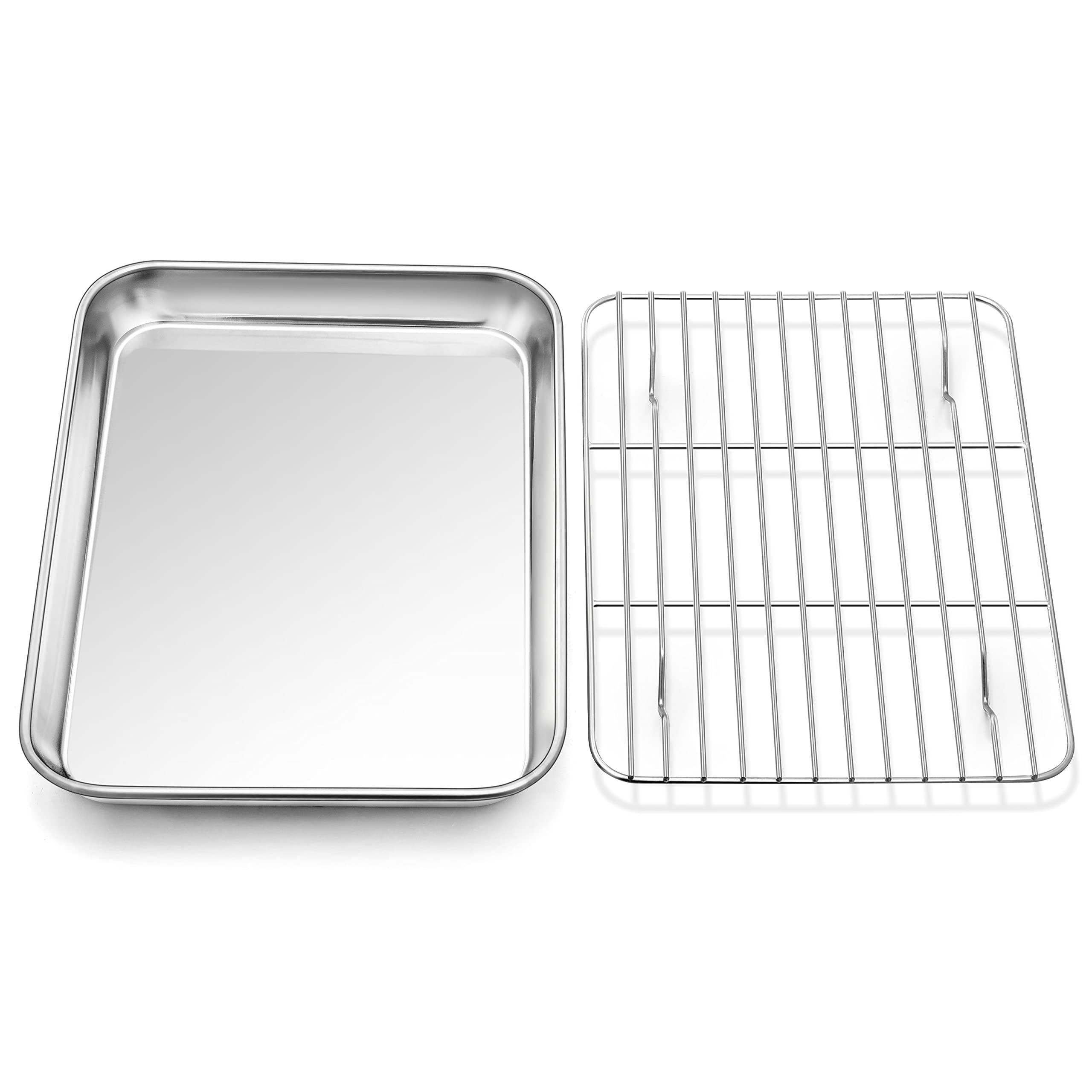 P&P CHEF 10.4-inch baking pan with rack assembly for even roasting