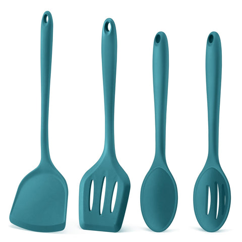 P&P CHEF 4-piece blue silicone utensils set for versatile cooking