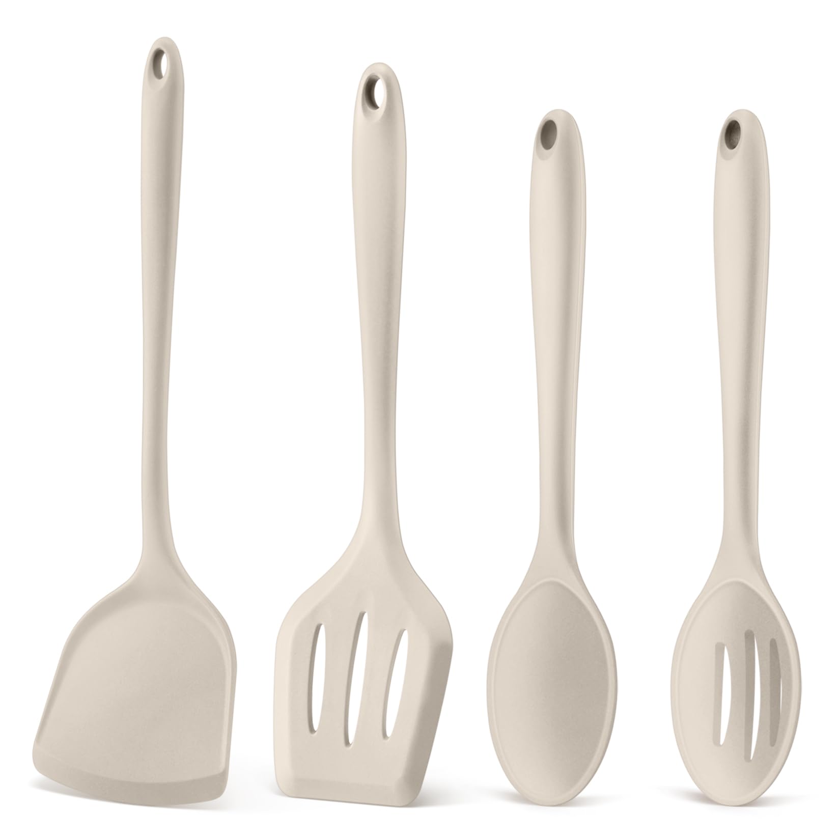 P&P CHEF 4-piece silicone utensil set for versatile cooking with nonstick pans