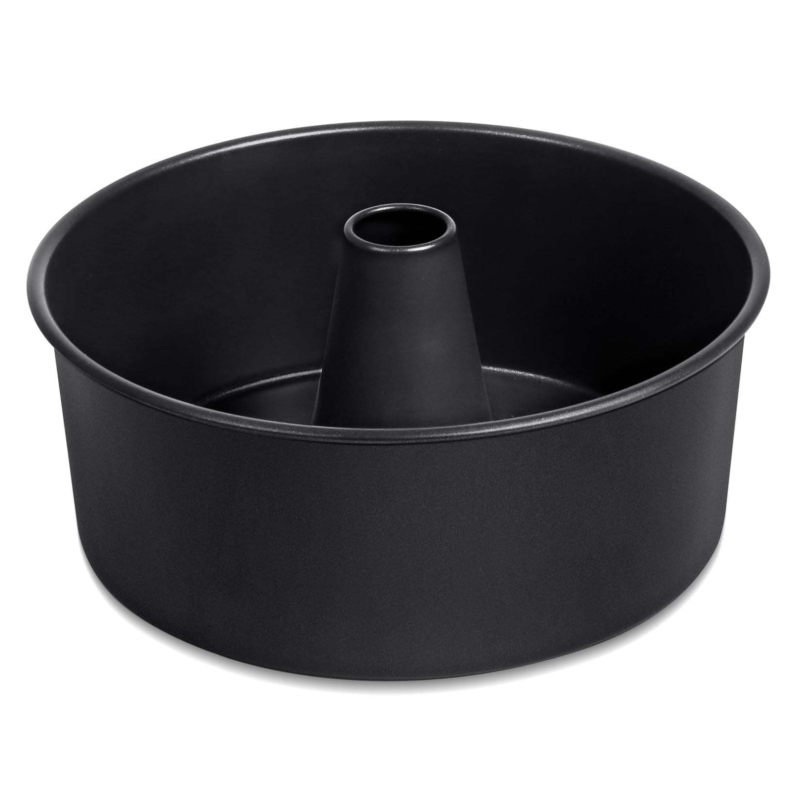 P&P CHEF angel cake pan exterior view highlights durable stainless steel core.