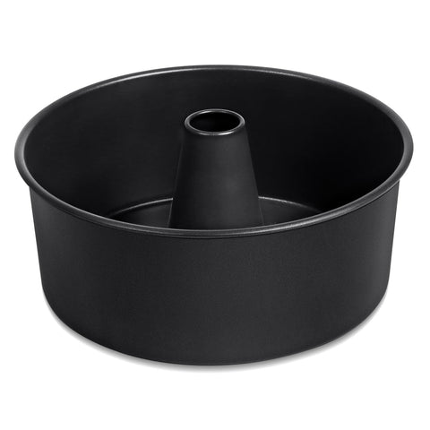 P&P CHEF angel cake pan exterior view highlights durable stainless steel core.