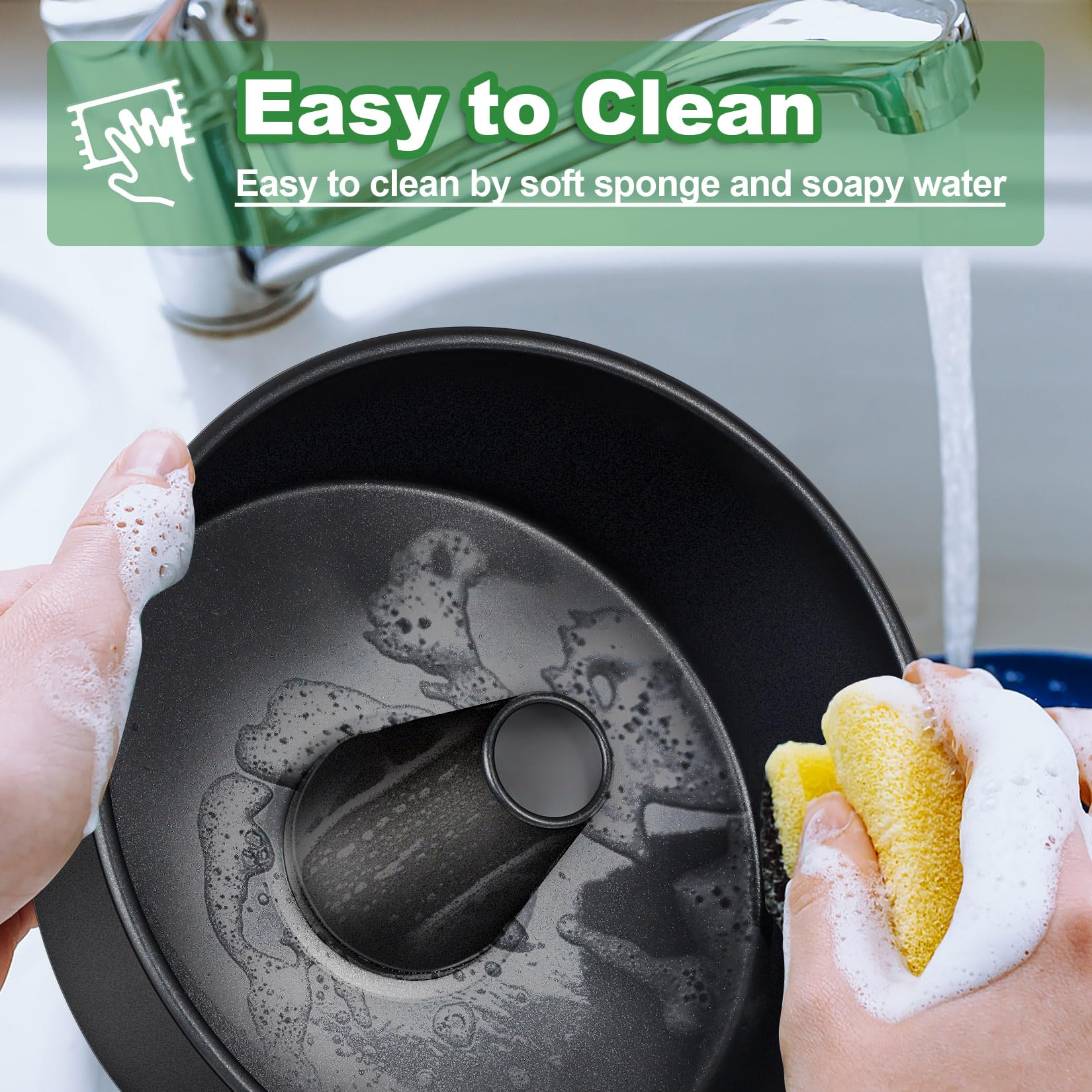P&P CHEF angel cake pan multi-use for cakes and snacks.