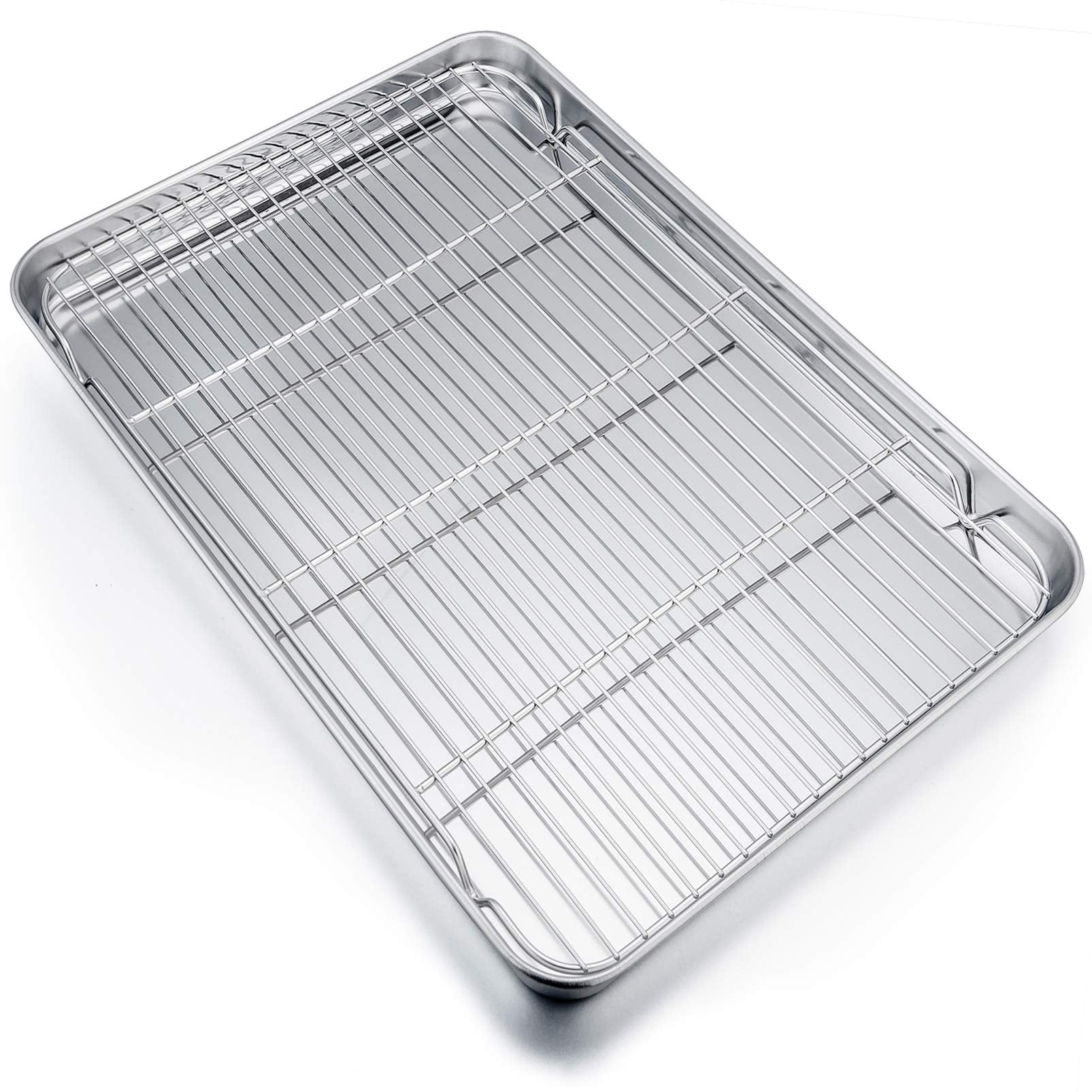 P&P CHEF 19.6-inch baking sheet with rack for even baking and release.