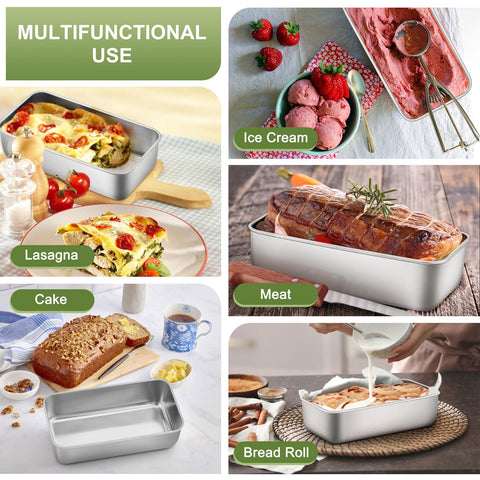 Brushed surface loaf pans resist sticking and simplify cleaning