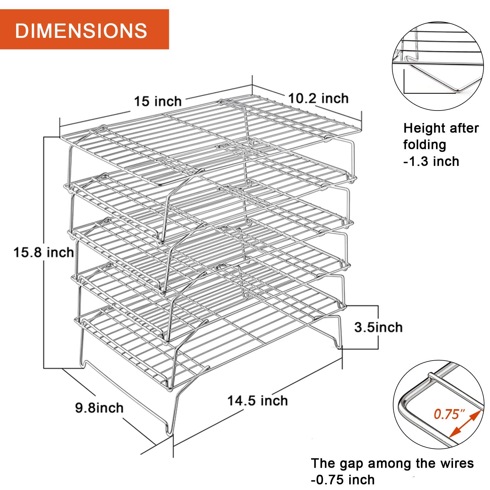 P&P CHEF cooling rack multi-use for cooling, dehydrating, and draining