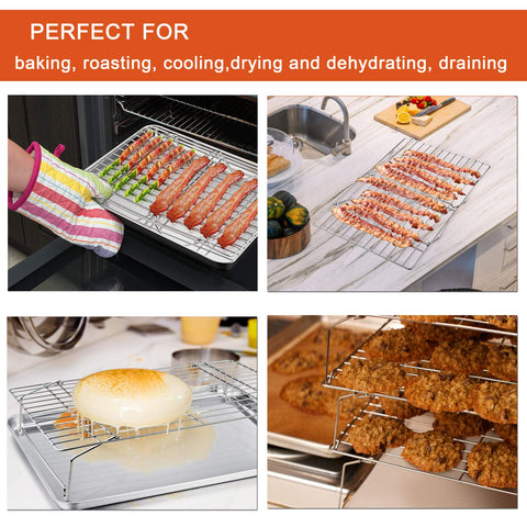 P&P CHEF cooling rack oven-safe for baking and roasting