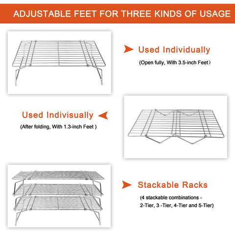 P&P CHEF cooling rack stacked to maximize cooling space in the kitchen