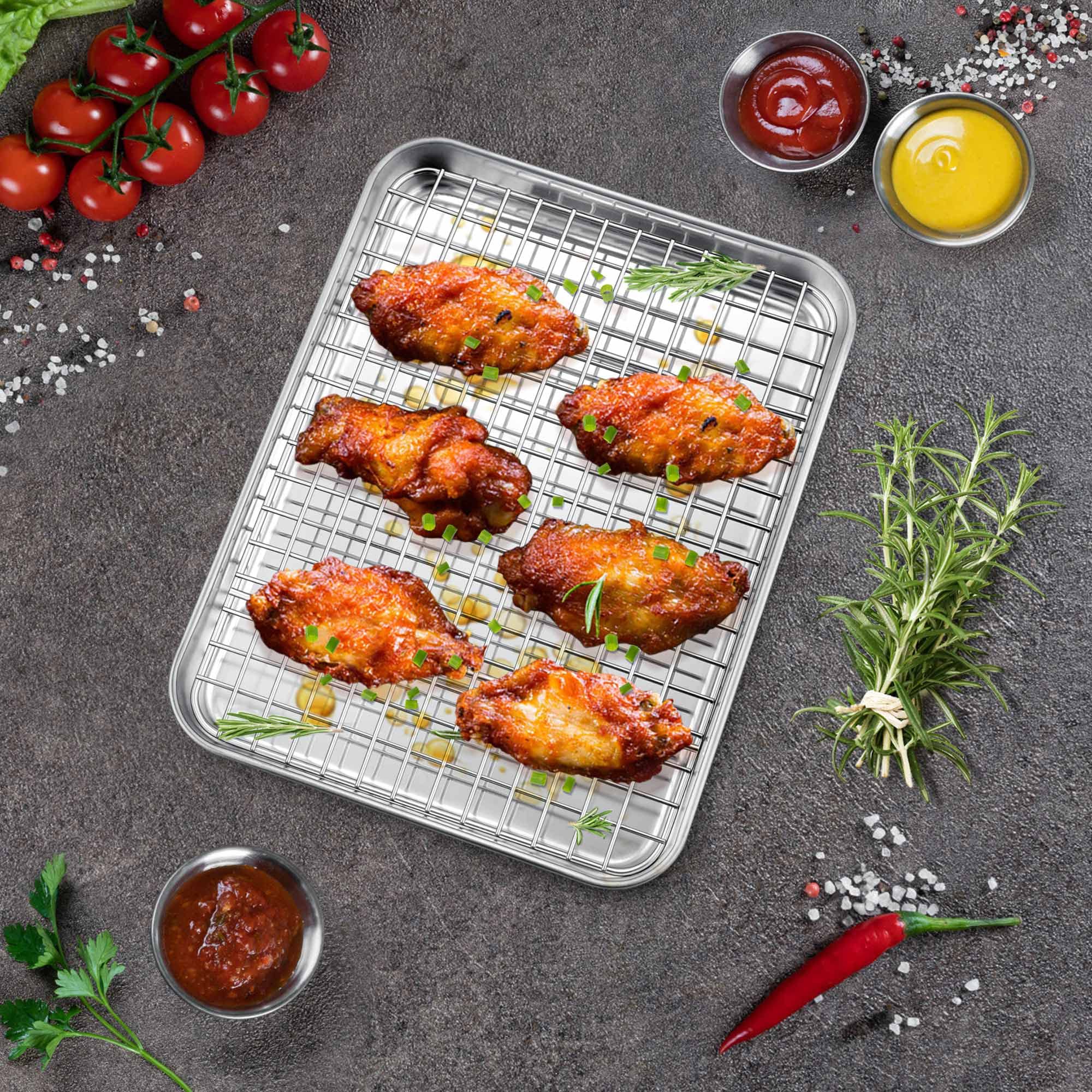 P&P CHEF dishwasher-safe bakeware simplifies cleanup after roasting vegetables or cookies.