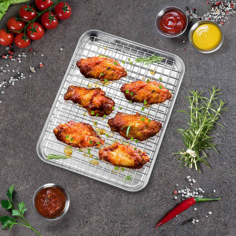 P&P CHEF dishwasher-safe bakeware simplifies cleanup after roasting vegetables or cookies.