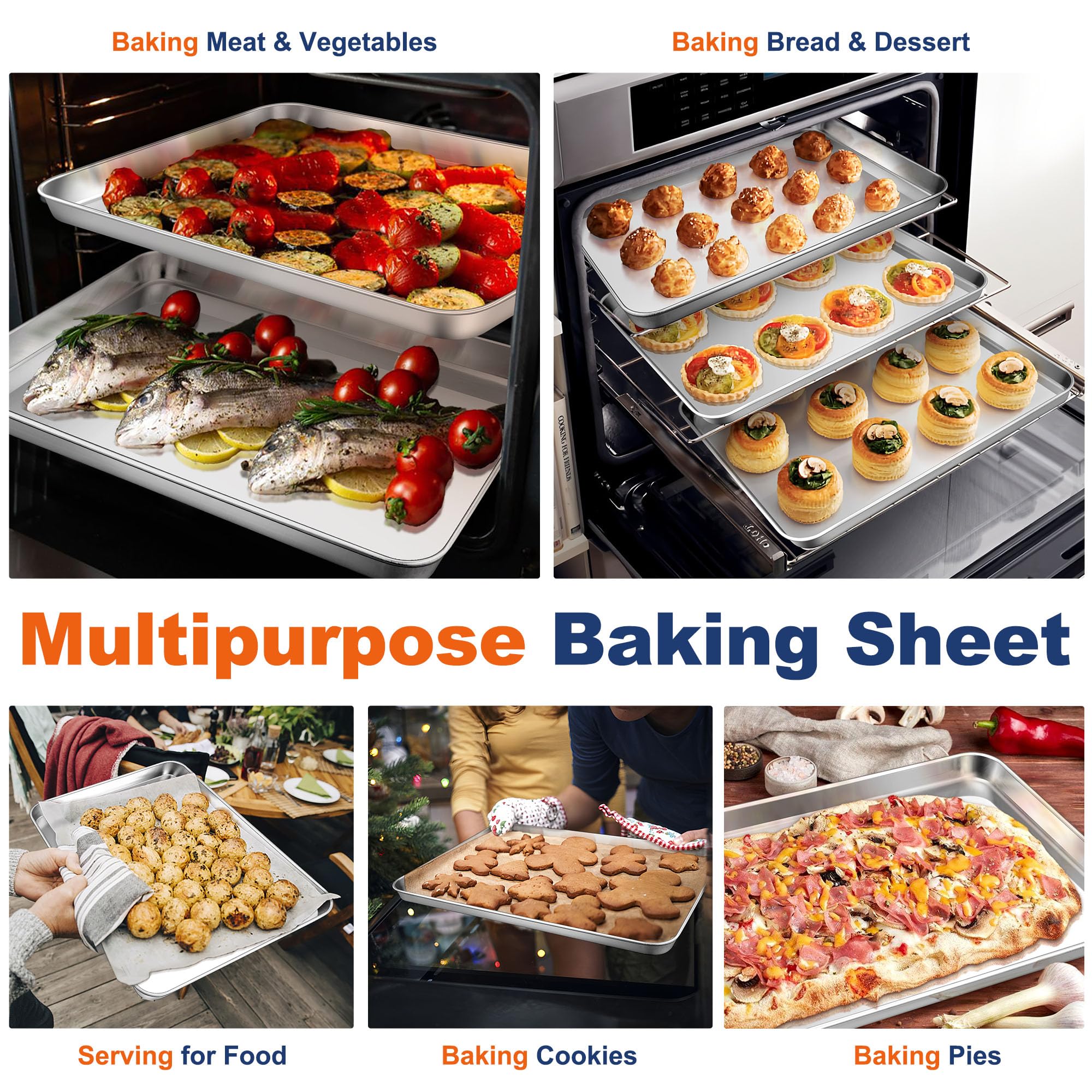 P&P CHEF dishwasher-safe bakeware for easy maintenance.
