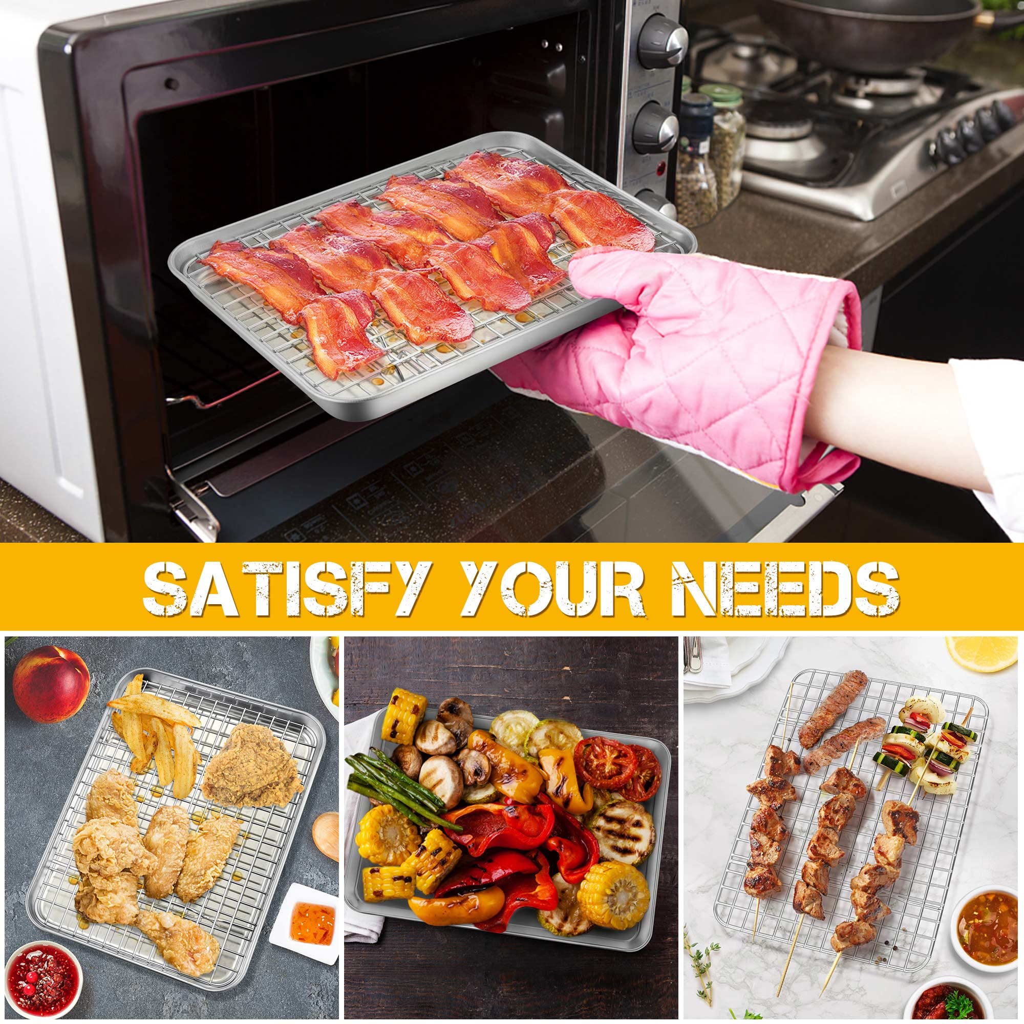 P&P CHEF easy-clean bakeware helps wipe away residue with minimal effort.