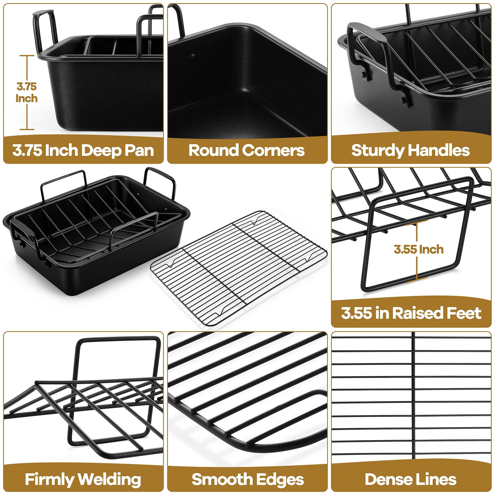 P&P CHEF flat rack spreads items evenly for crisp results.