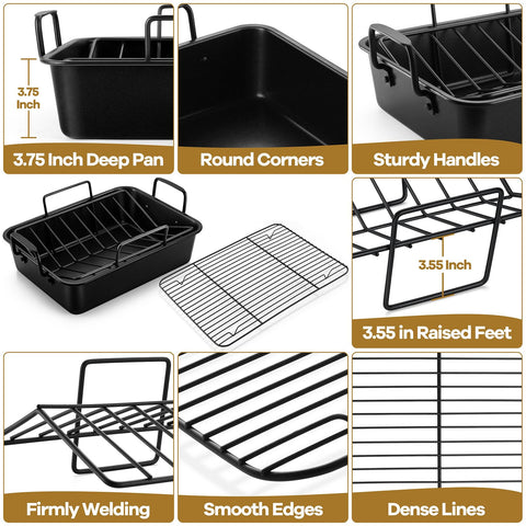 P&P CHEF flat rack spreads items evenly for crisp results.