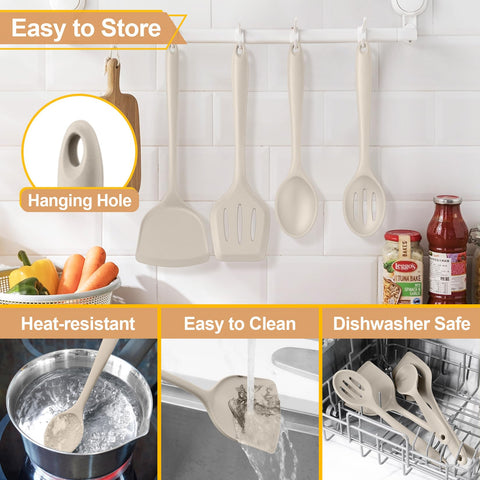 P&P CHEF hanging-hole design keeps utensils organized and within easy reach