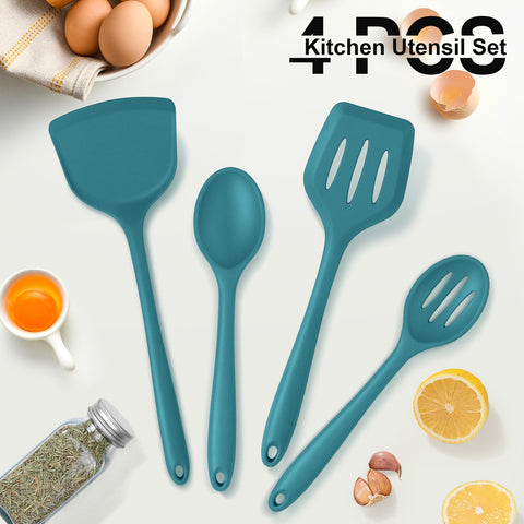 P&P CHEF heat-resistant blue silicone utensils withstand high heat
