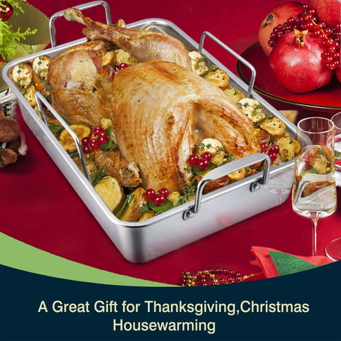 P&P CHEF lasagna and vegetables roasting pan delivers even heat for layered dishes