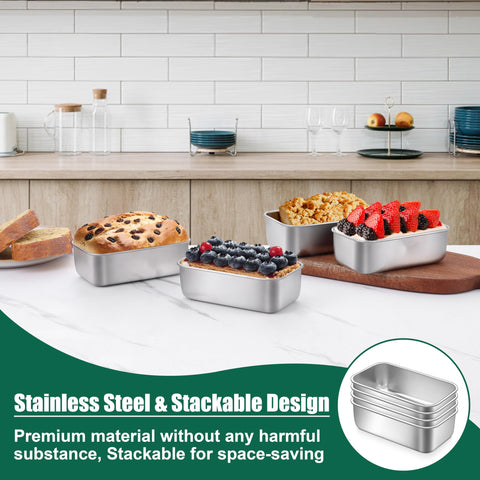 P&P CHEF mini loaf pans ideal for brownies, cakes, and small loaves.