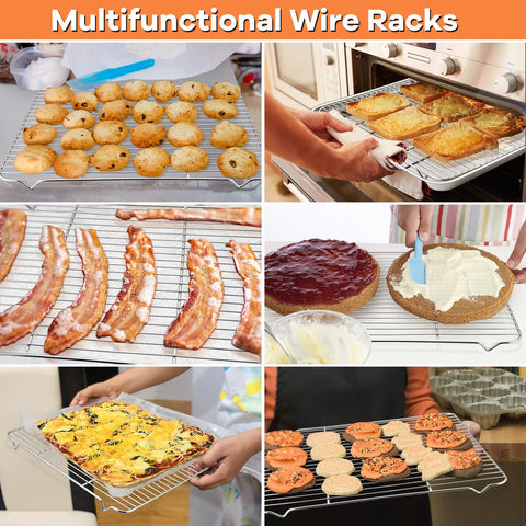 P&P CHEF mirror-finish rack releases foods easily for cleanup