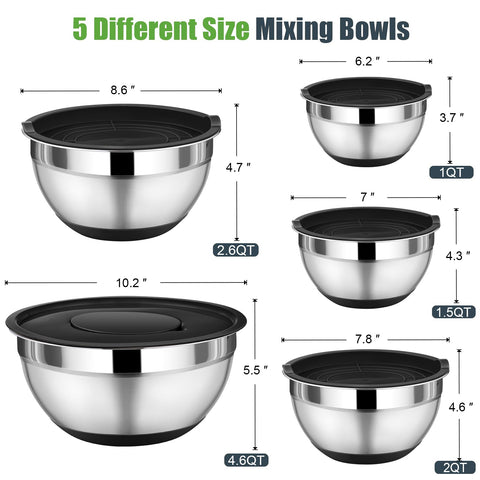 P&P CHEF 4.6 qt detachable-lid enables splash-free whipping and easy cleanup.