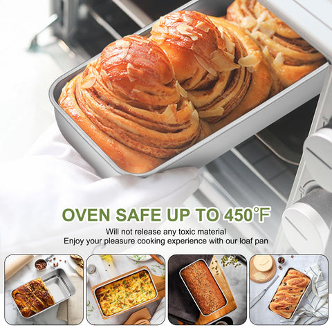 Versatile P&P CHEF loaf pans for bread, meatloaf, cake, and lasagna