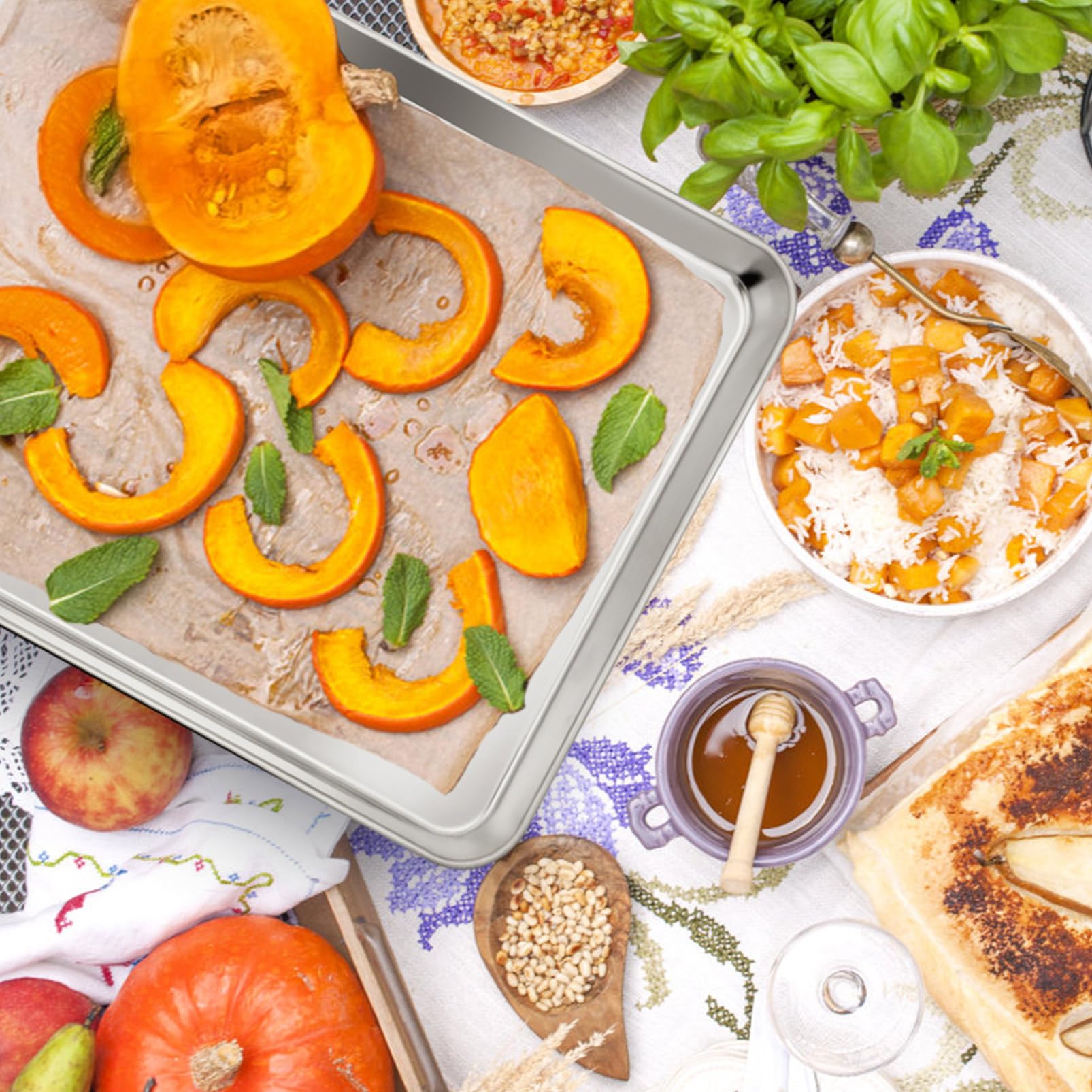 P&P CHEF rust-resistant sheet pan ensures reliable everyday performance.