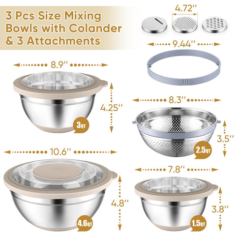 P&P CHEF see-through lid lets you view contents and prevents spills during prep.