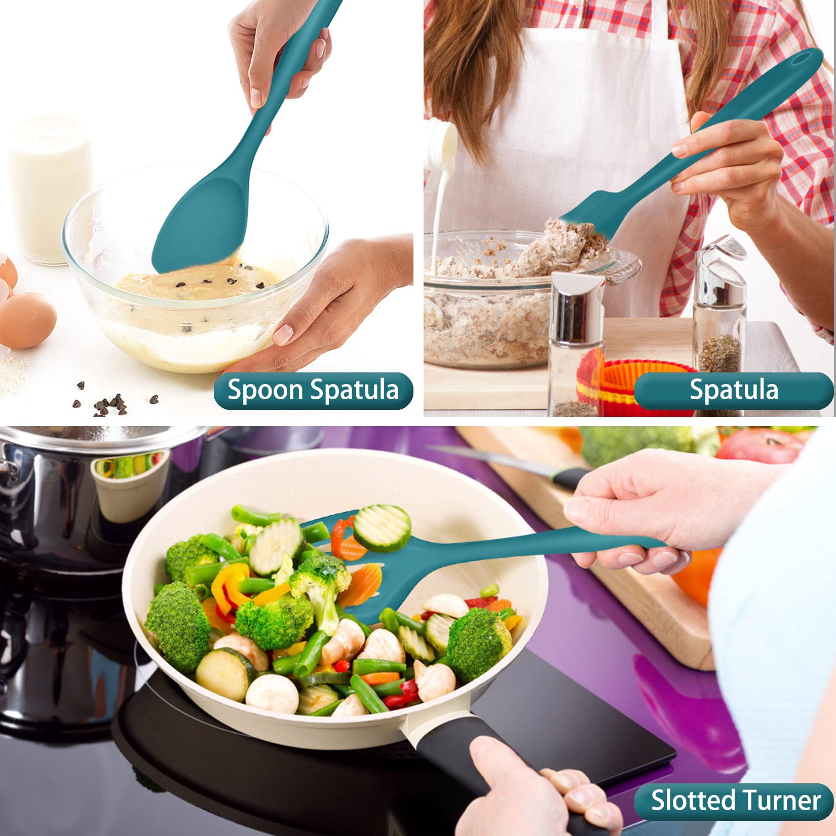 P&P CHEF silicone pasta server for grabbing noodles easily