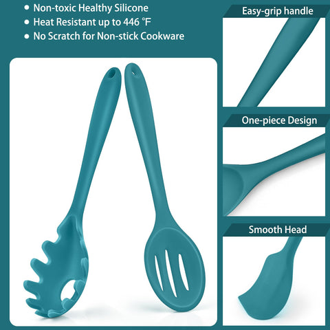 P&P CHEF silicone solid spoon for stirring and serving smoothly