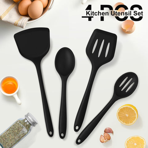 P&P CHEF heat-resistant silicone utensils handle high heat up to 446 degrees