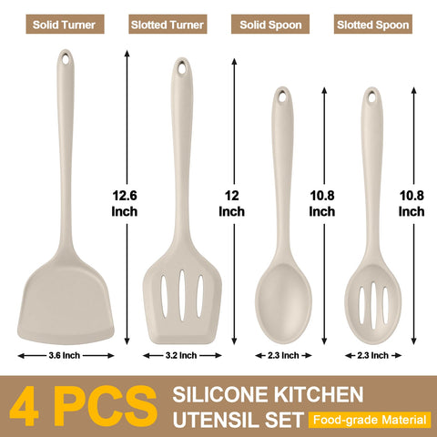P&P CHEF solid turner silicone utensil ideal for flipping eggs safely