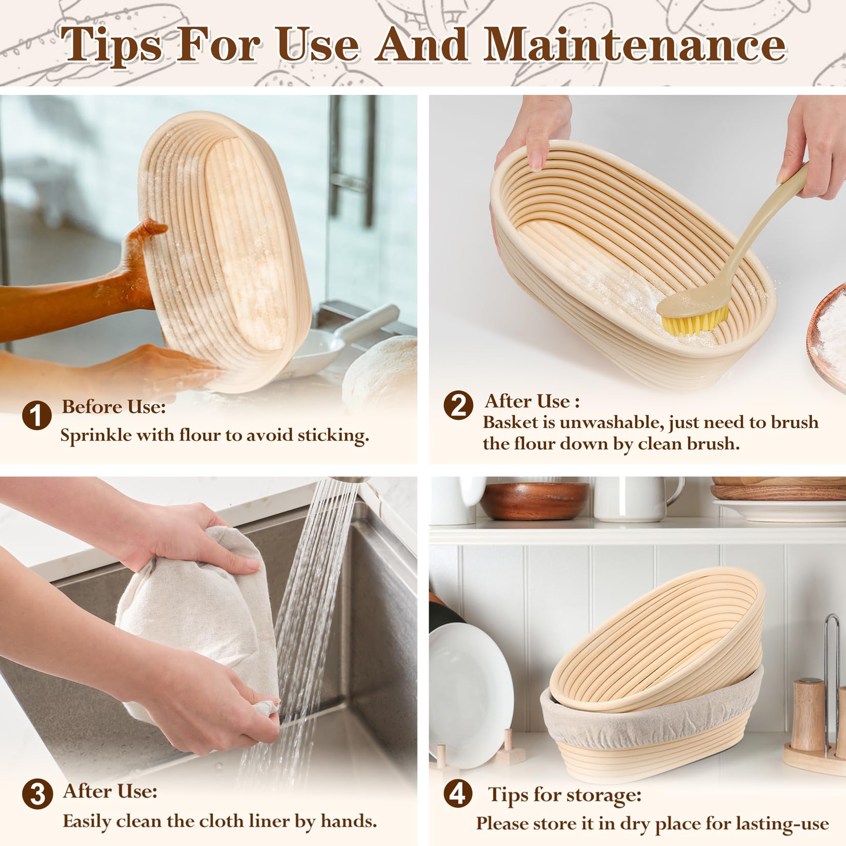 P&amp;P CHEF cloth liner simplifies cleanup after proofing