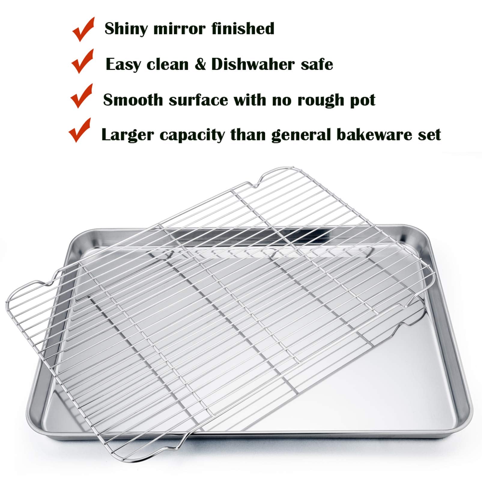 P&P CHEF stainless steel pan with mirror finish for a sleek kitchen look.