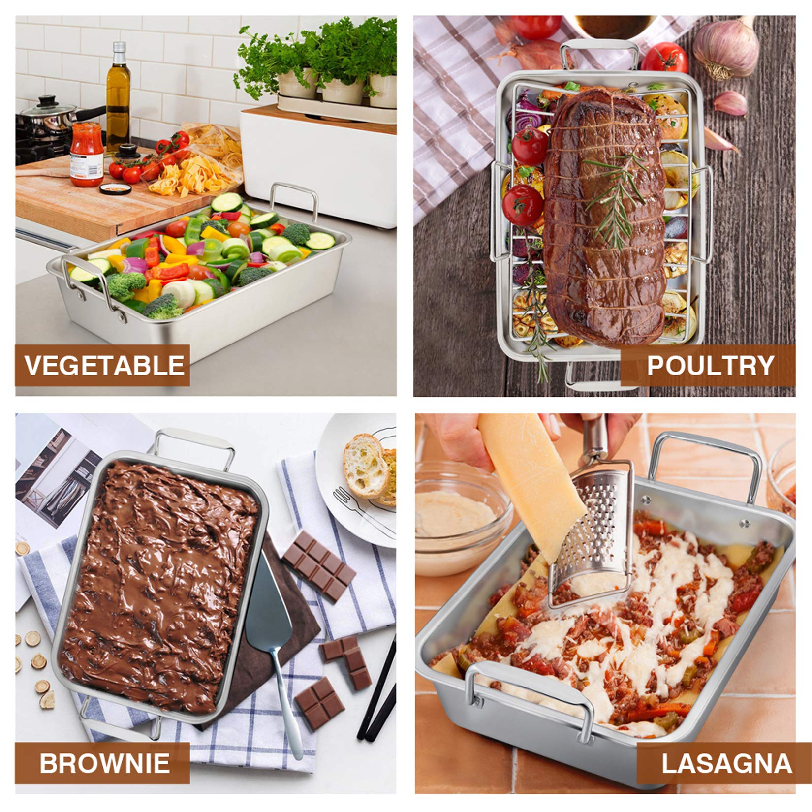 P&P CHEF heavy-gauge stainless steel construction for durability