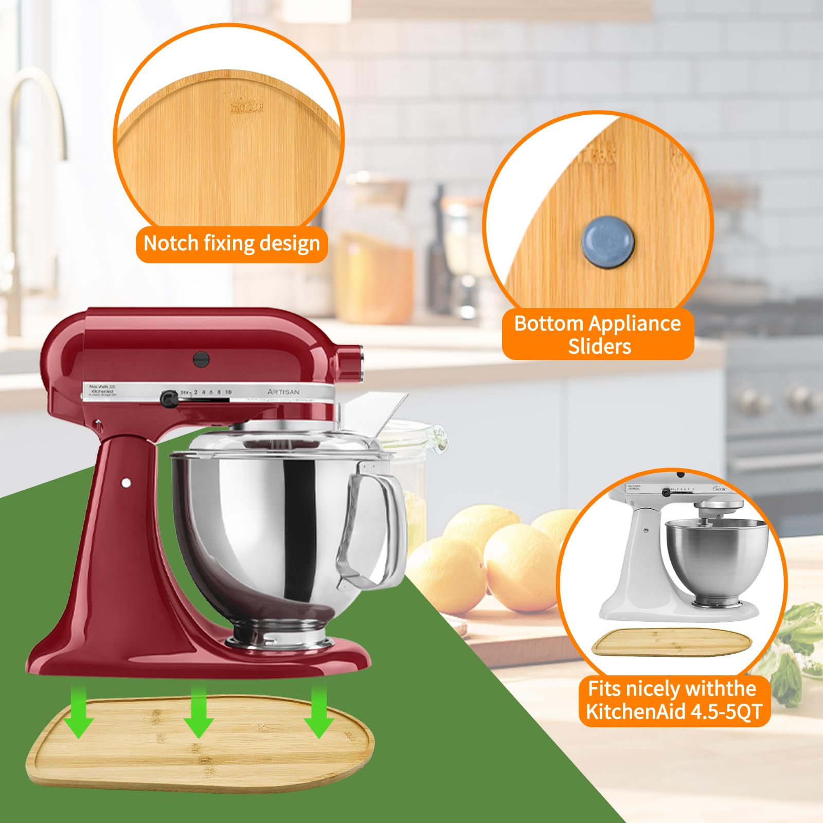 PQPO mixer slider on KitchenAid stand mixer keeps movement smooth
