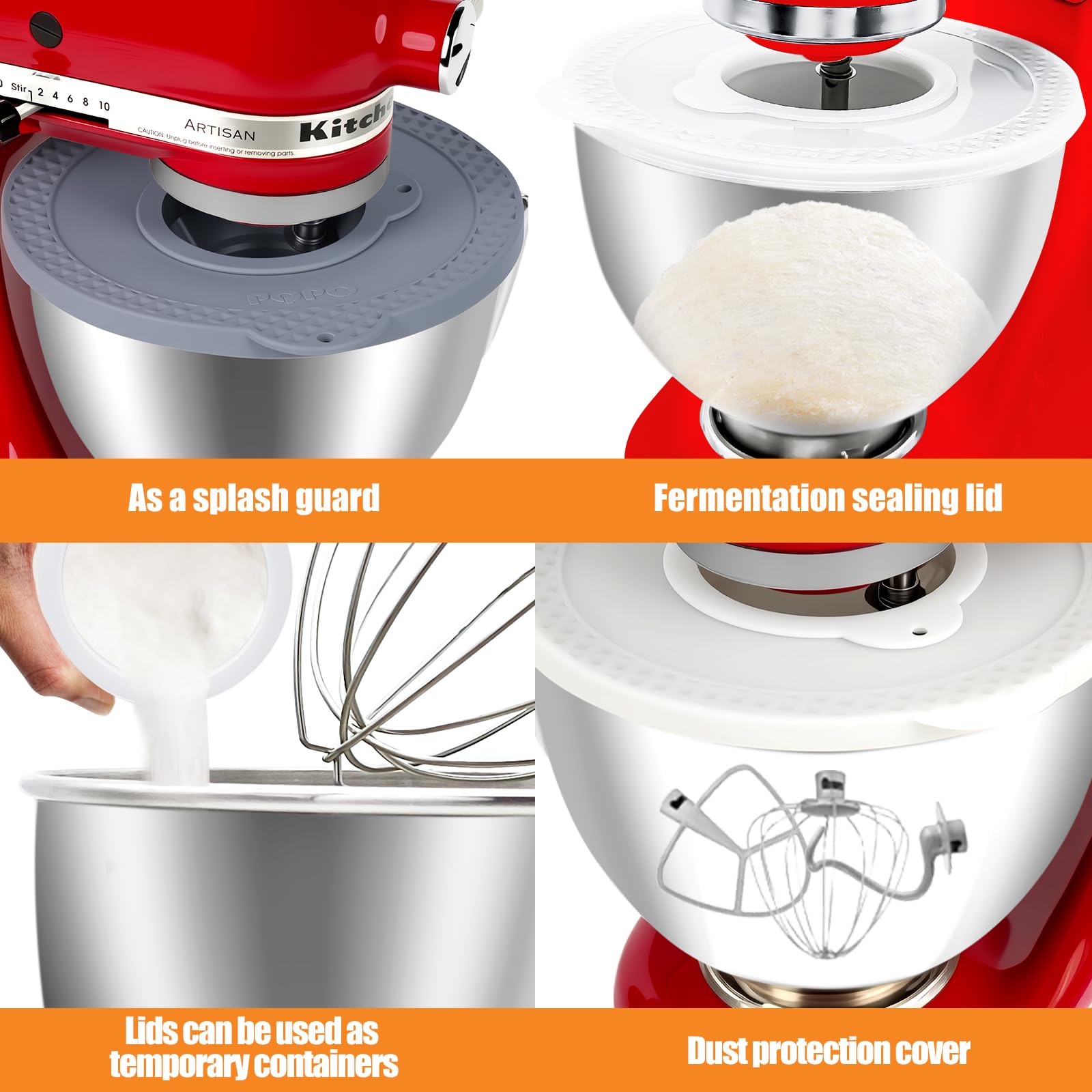 PQPO compatible with KitchenAid tilt-head bowls for versatile kitchen use.