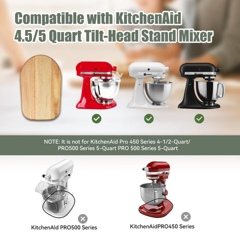 PQPO wooden slider protecting mixer base and countertop during use
