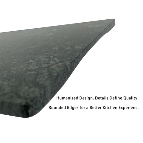Beveled edges on the Pracfit marble board for safe, smooth slicing
