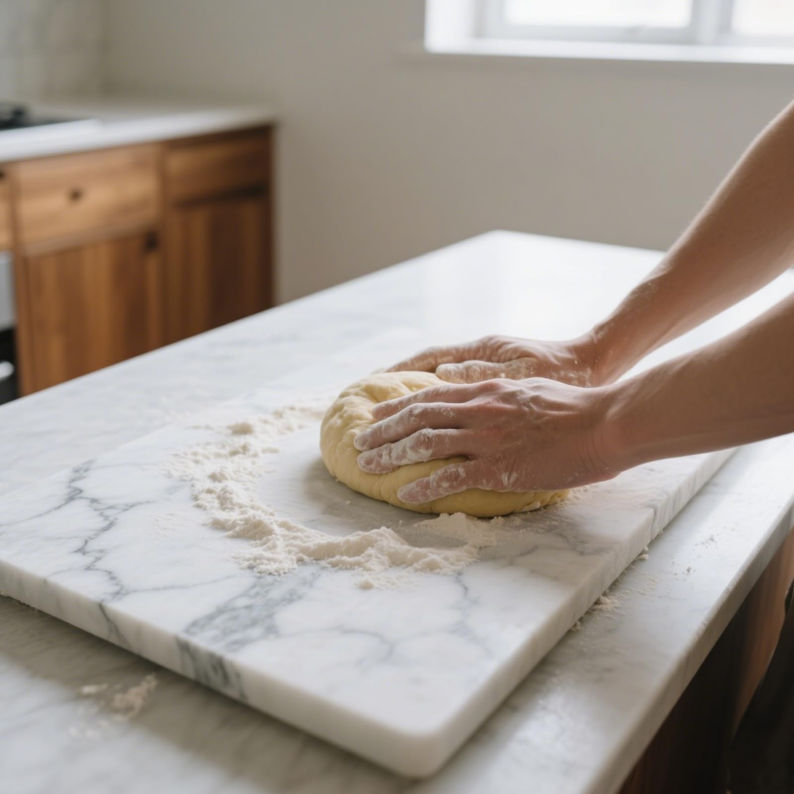Elegant display for ingredient photos or tabletop serving in stylish kitchens